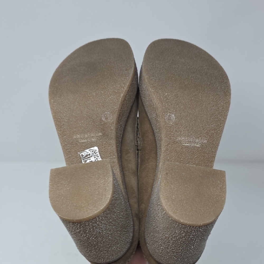 Aquatalia Elegant Brown Suede Women's Loafers Size 9 - Picture 5 of 7